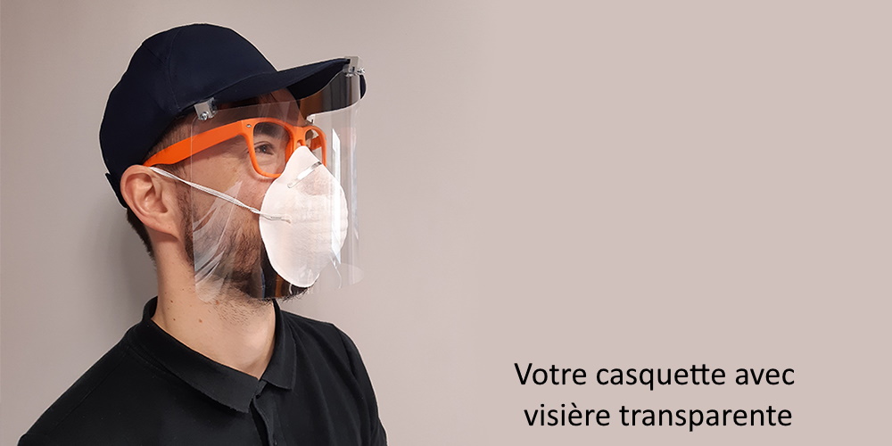 Votre casquette avec visière transparente par One Manufacture