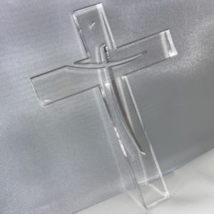 crucifix plexiglas transparent